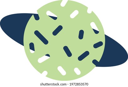 Planet Neptune, icon illustration, vector on white background