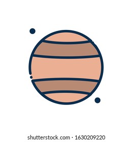 planet neptune solar system astronomy and space on white background vector illustration