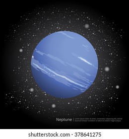 Planet Neptune Vector Illustration