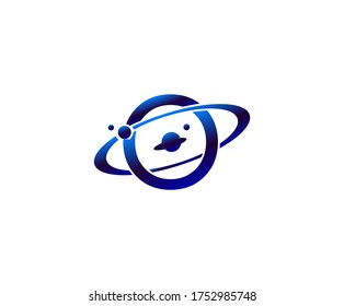 Carta Planeta O. Forma de anillo redondo modelo de diseño de logotipo de negocios.logotipo de anillo de círculo, símbolo cósmico del planeta,alfabeto,concepto de símbolo de identidad corporativa.