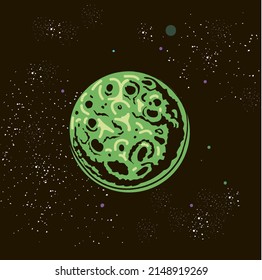 planet on the background of space