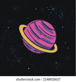 planet on the background of space
