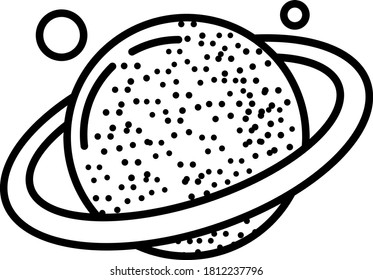 planet with orbit icon. isolated