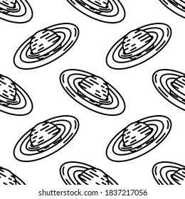 planet with orbit icon. isolated