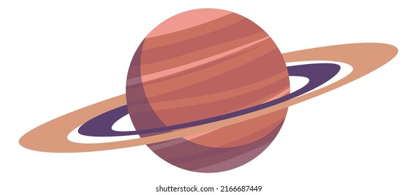 Planet mit Umlaufring. Saturn-Symbol. Raumzeichen