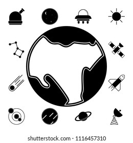 planet from outer space icon. Detailed set of Space icons. Premium quality graphic design sign. One of the collection icons for websites, web design, mobile app on white background