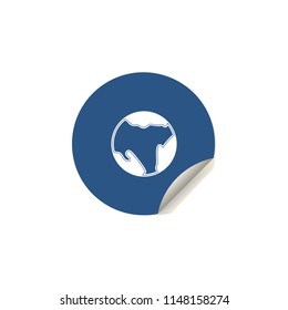 planet from outer space icon in sticker style. One of space collection icon can be used for UI/UX