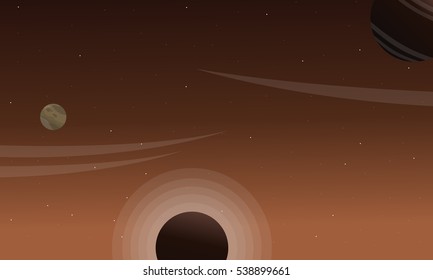 Planet outer space of scenery