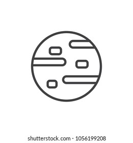 Planet outline icon. linear style sign for mobile concept and web design. Astronomy simple line vector icon. Symbol, logo illustration. Pixel perfect vector graphics