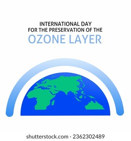 Planet to Ozone Layer Preservation International Day, vector art illustration.