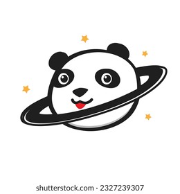 Planet Panda Logo Mascot Character