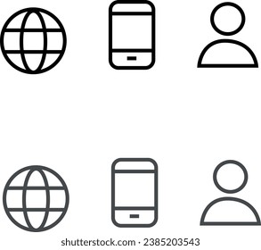 planet phone icons man peopie
