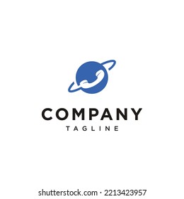 Planet Phone Logo vector icon template