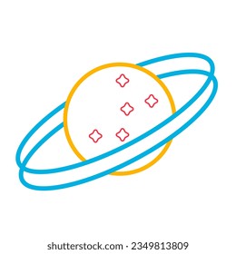 planet pictogram magic element design isolated white background