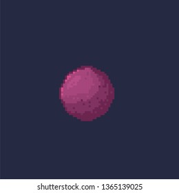 Planet. Pixel art. Old school computer graphic. 8 bit video game. Game assets 8-bit sprite. Games elements.