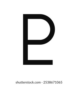Planet Pluto astrological symbol vector flat style icon - Space magical tattoo sign isolated on white background