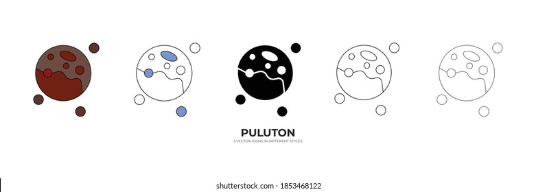 planet pluton vector type icon