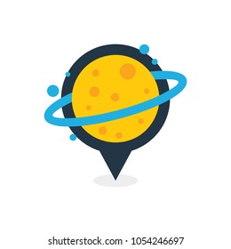 Planet Point Logo Icon Design