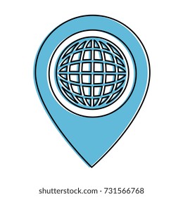 planet with pointer location