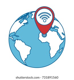 planet with pointer location