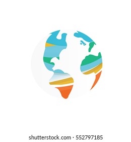 Planet poster. Earth Day. Save date poster. Vector illustration