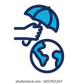 Planet Protection Icon Element For Design