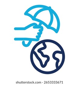 Planetenschutz-Symbolelement für Design