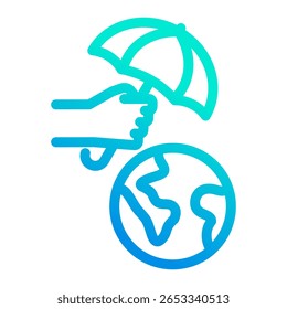 Planet Protection Icon Element For Design