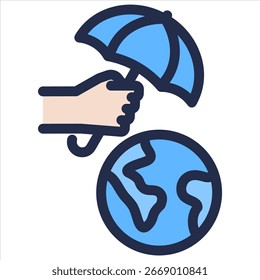 Elemento Ícone Do Planet Protection Para Design