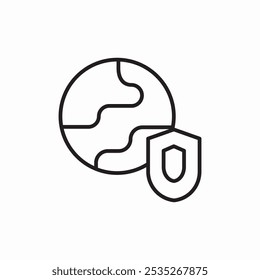 Icono de protección del planeta signo Vector