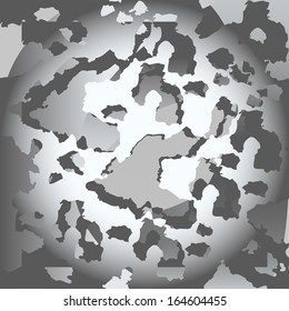 Planet of the puzzles abstract background vector illustration design, concept environment pollution. Monochrome colors