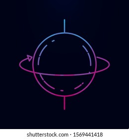 Planet revolution meter nolan icon. Simple thin line, outline vector of measure icons for ui and ux, website or mobile application