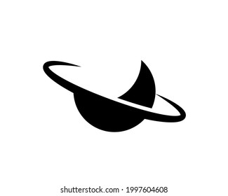 Planet with rign icon isolated on clean background. Planet with ring icon concept drawing icon in modern style. Vector illustration for your web mobile logo app UI design.
