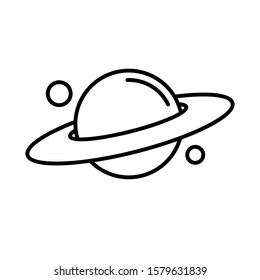 Planet with ring , icon design