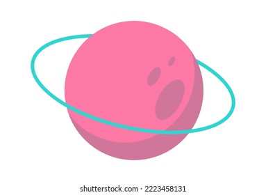 Planet with rings icon. Vector illustration