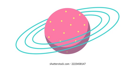 Planet with rings icon. Vector illustration