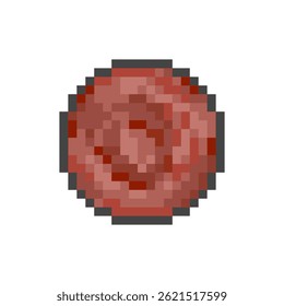 Planeta redondo retro pixel art