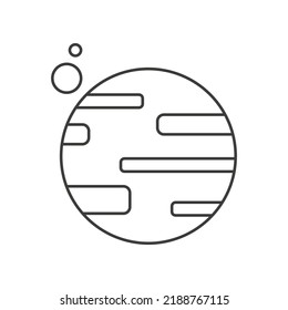 Planet, satellite concept line icon. Simple element illustration. Planet, satellite concept outline symbol design from space set. Can be used for web and mobile on white background