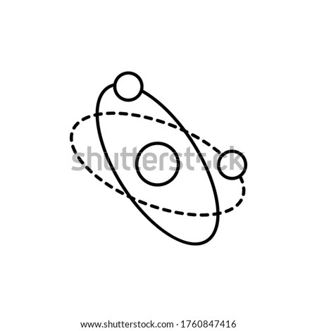 planet, satellite concept line icon. Simple element illustration. planet, satellite concept outline symbol design from space set. Can be used for web and mobile