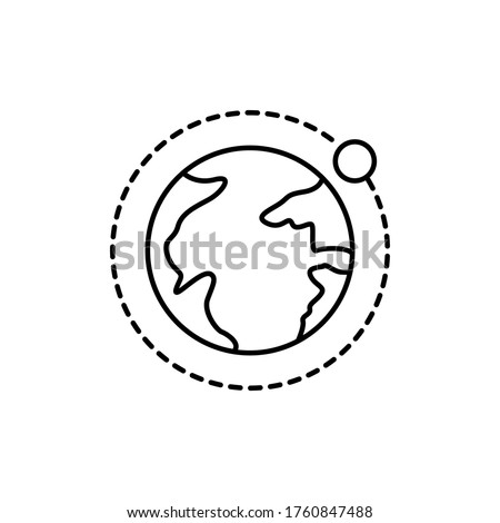 planet, satellite concept line icon. Simple element illustration. planet, satellite concept outline symbol design from space set. Can be used for web and mobile