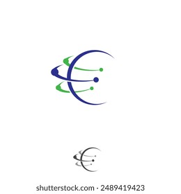 Planet with satellite icon concept drawing icon in modern style. Vector illustration