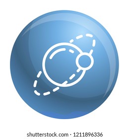 Planet satellite icon. Outline planet satellite vector icon for web design isolated on white background