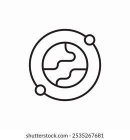 planet satellite icon sign vector