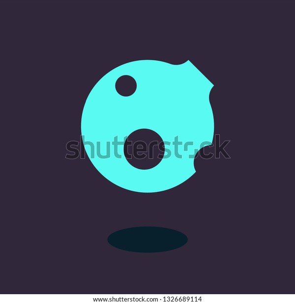 Planet, satellite,
moon vector logo
template