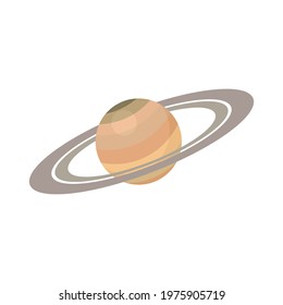 planet saturn drawing, vector illustration