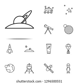 planet Saturn icon. Cartooning space icons universal set for web and mobile