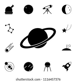 planet Saturn icon. Detailed set of Space icons. Premium quality graphic design sign. One of the collection icons for websites, web design, mobile app on white background