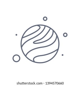 planet Saturn icon. Element for mobile concept and web apps. Thin line icon for website design and development, app development.