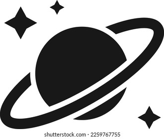 Planet Saturn Icon. Element of Space Icon