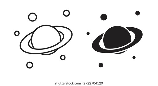 Ícone de planeta saturno vetor isolado Ilustração. Pictograma vetorial para web e app